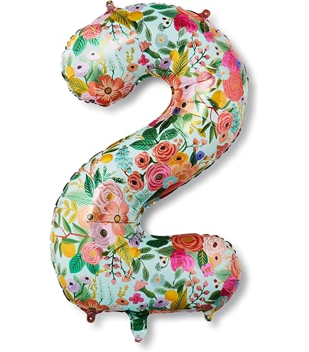 Amazon.com: RIFLE PAPER CO. Pink Hydrangea Mylar Numbered Balloon